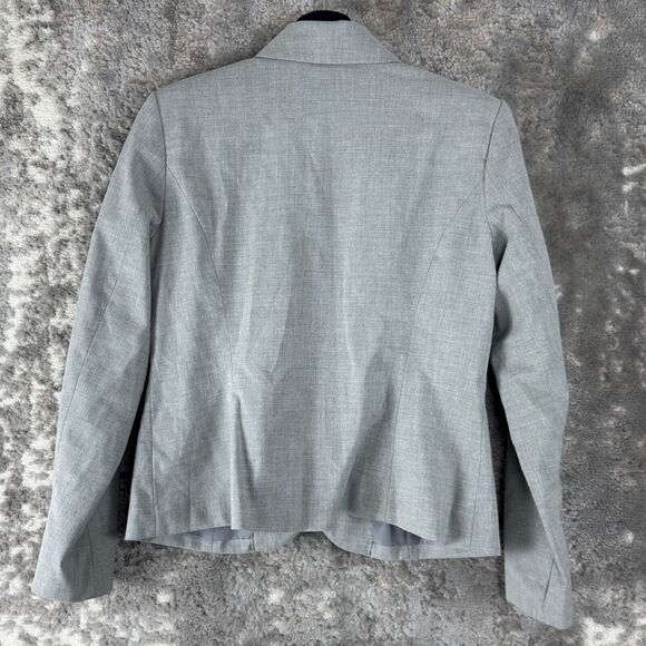 212 Collection Petite 8P 2 Button Notched Blazer Jacket Gray Long Sleeve Lined - Picture 4 of 9